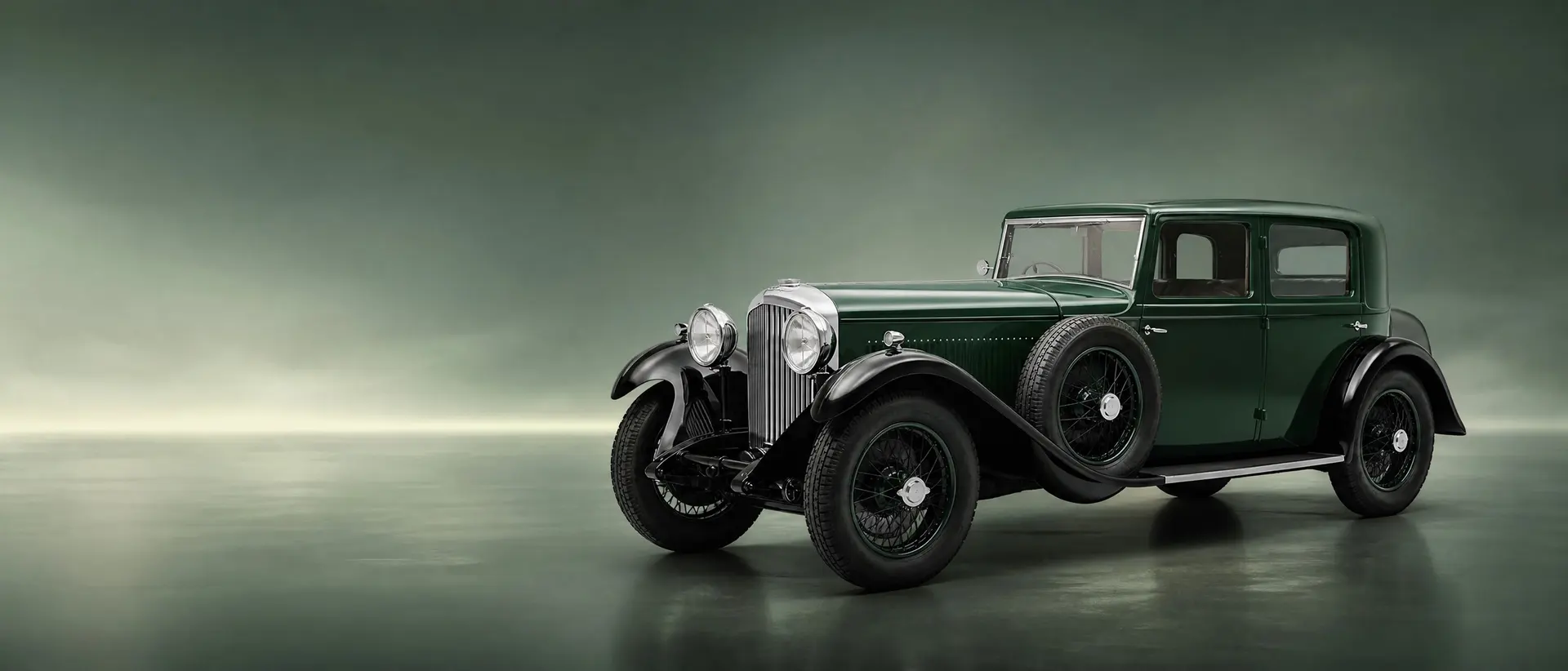 Bentley 8 Litre staged in a darkened scene