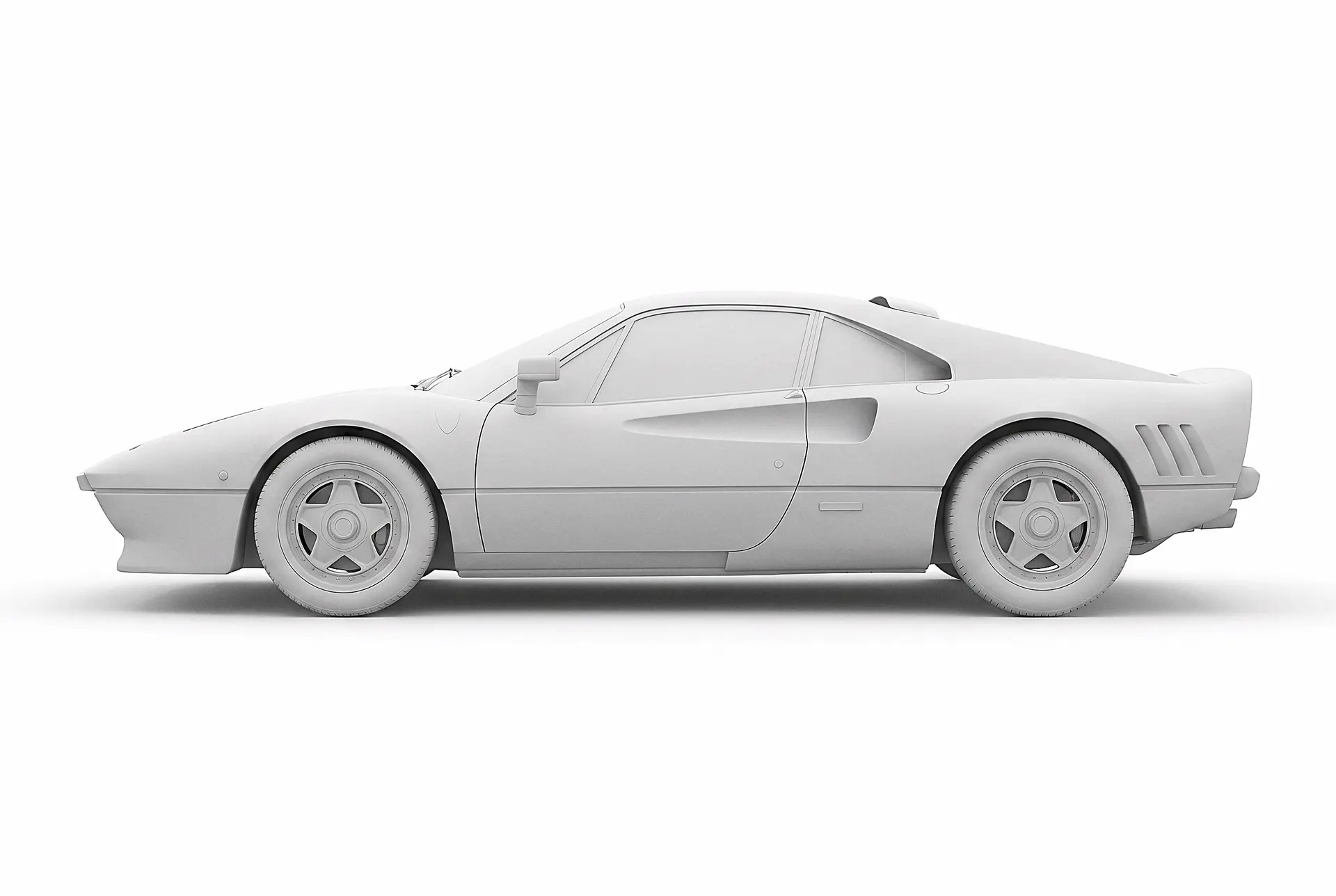White styling model of the Ferrari 288 GTO