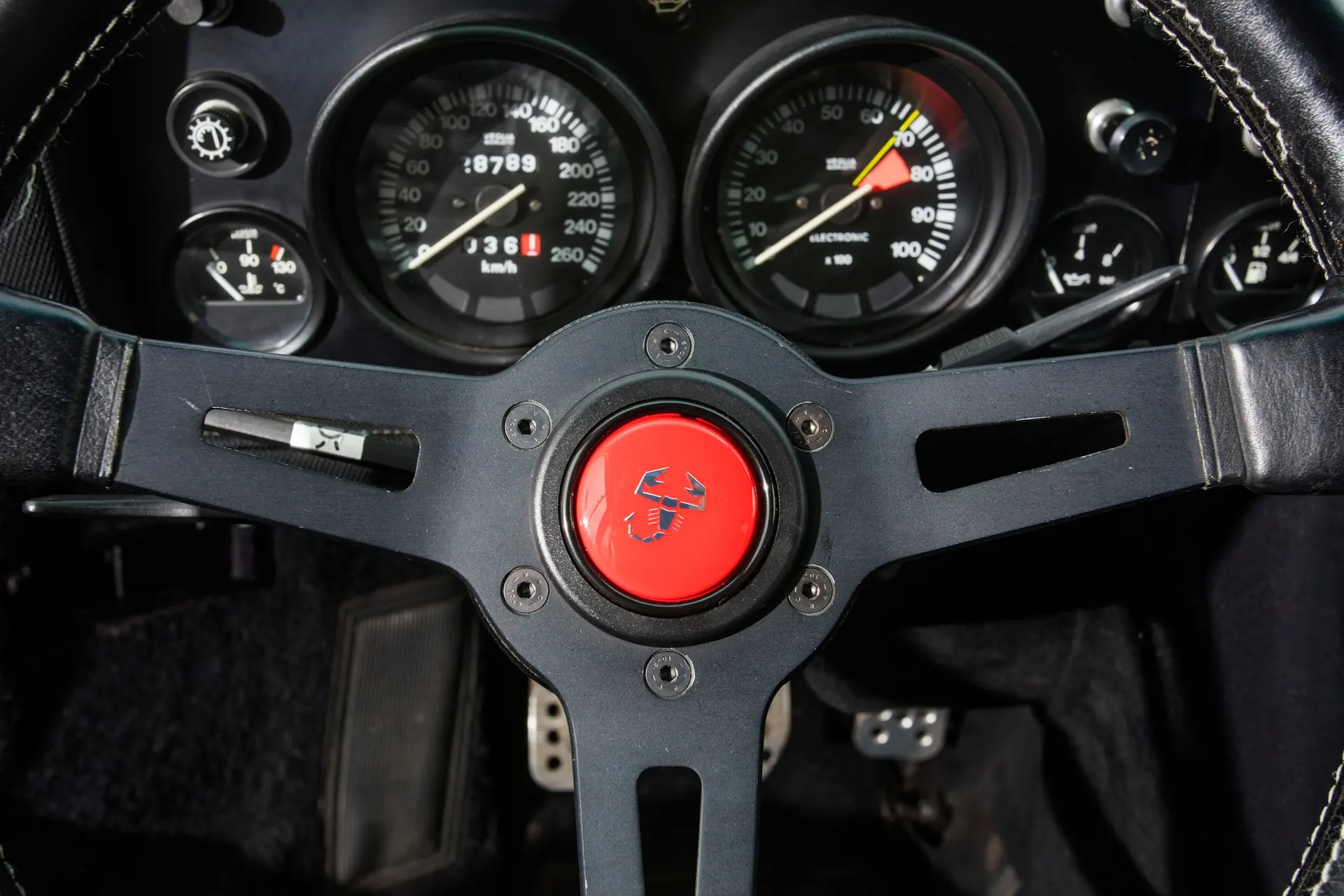 Rally 037 Stradale dashboard and steering wheel
