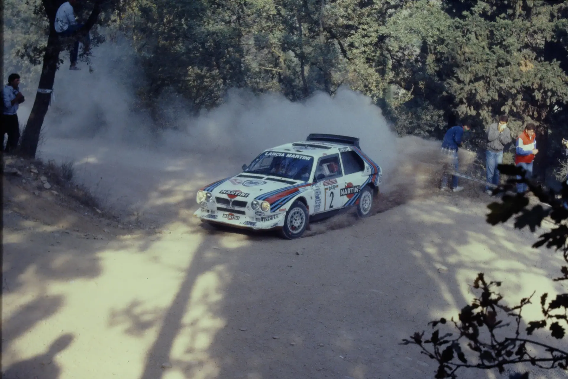 Markku Alén and Ilkka Kivimäki, works Delta S4, Rallye Sanremo 1986 — the final Group B season