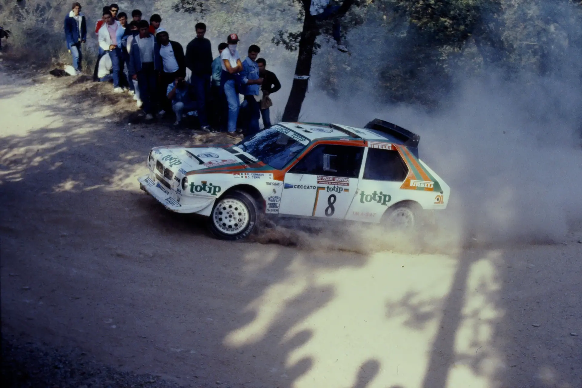 Dario Cerrato and Giuseppe Cerri’s Jolly Club Totip Delta S4, Rallye Sanremo 1986 — the privateer answer