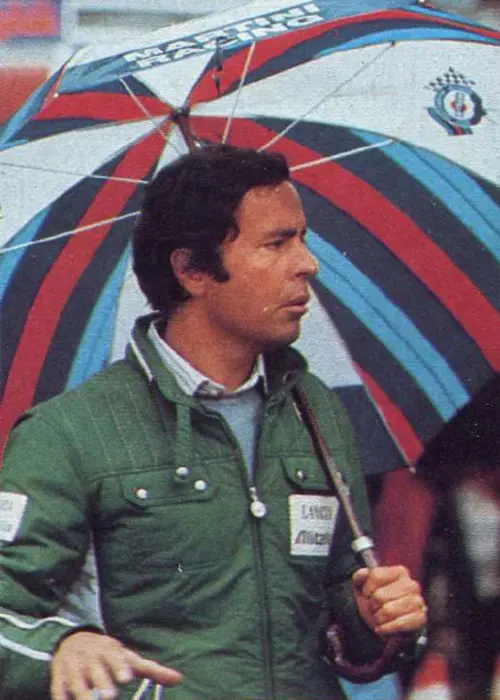 Cesare Fiorio with the Lancia-Alitalia team, Automotive Tour of Italy, 1975