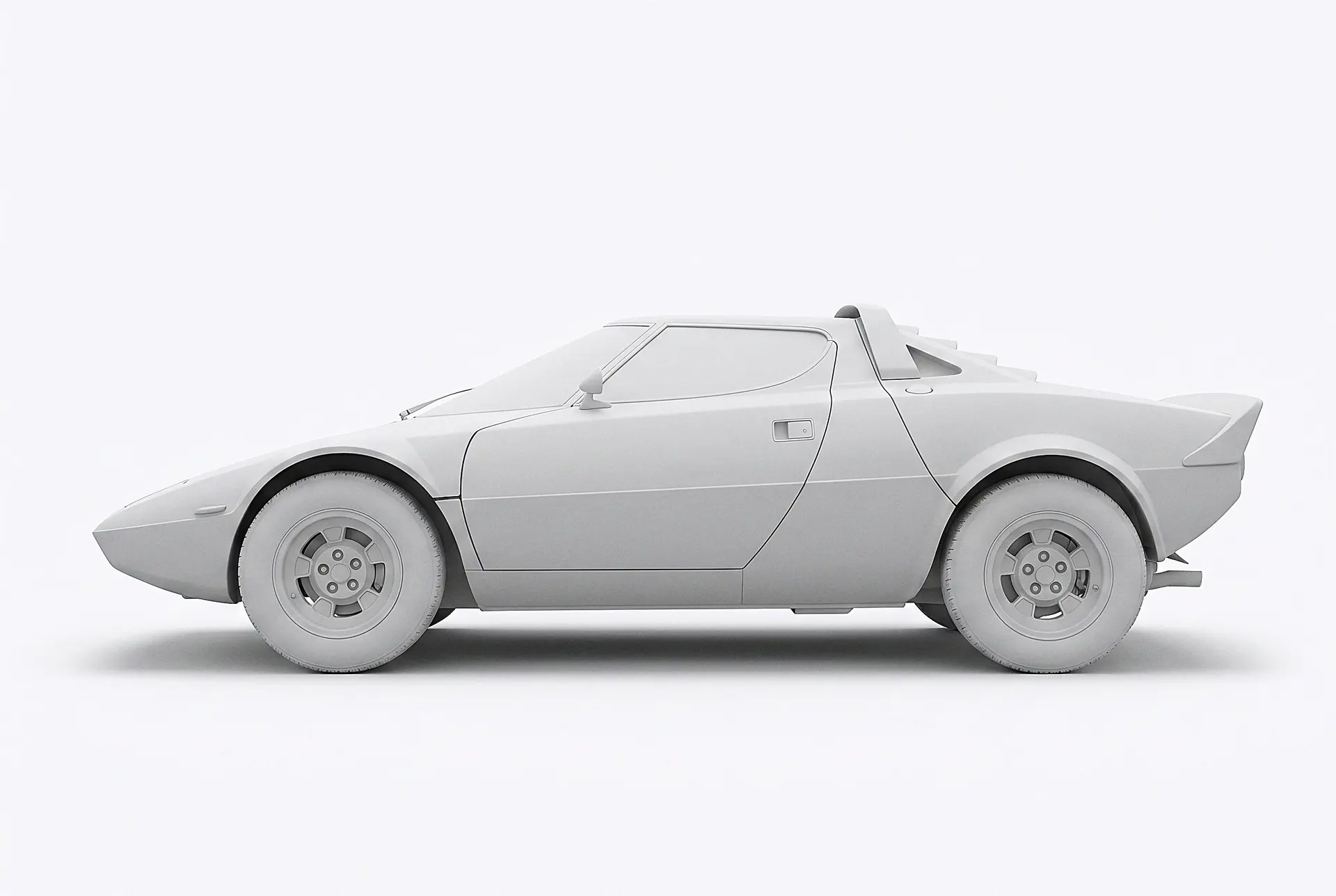 White styling model of the Lancia Stratos HF Stradale