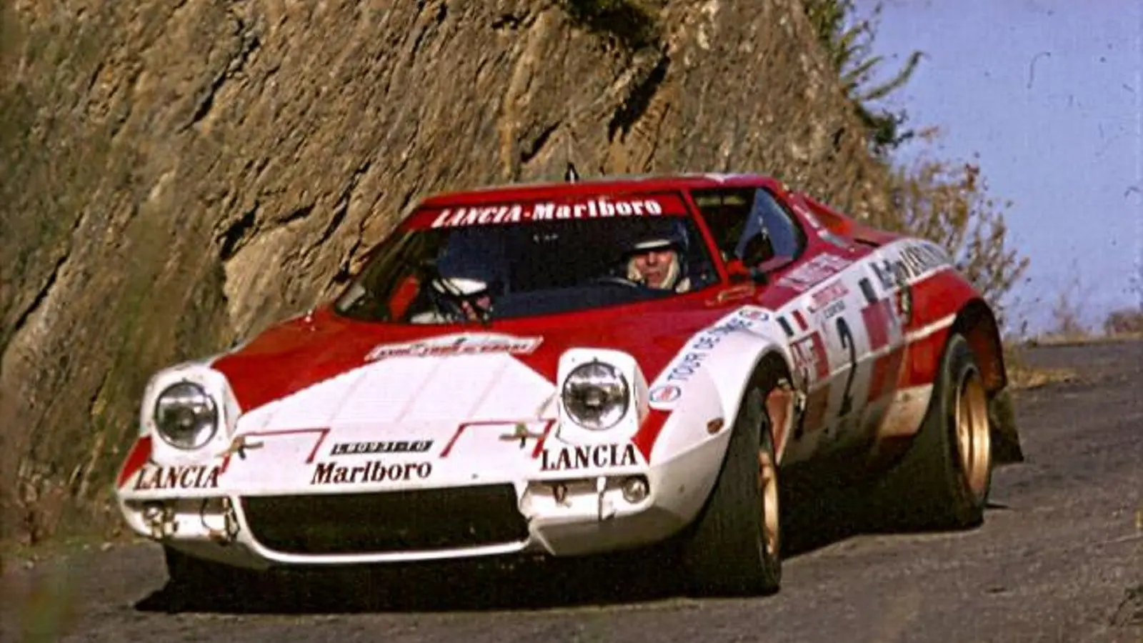 Marlboro-liveried Stratos during the 1973 Tour de France Auto