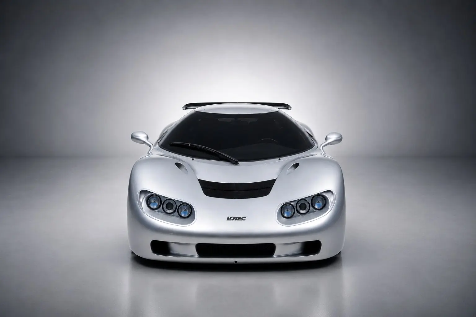 Lotec Sirius head-on in the studio, official Lotec Legacy press image
