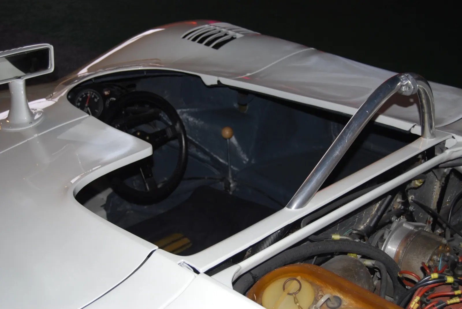The spartan right-hand cockpit of a 917 prototype