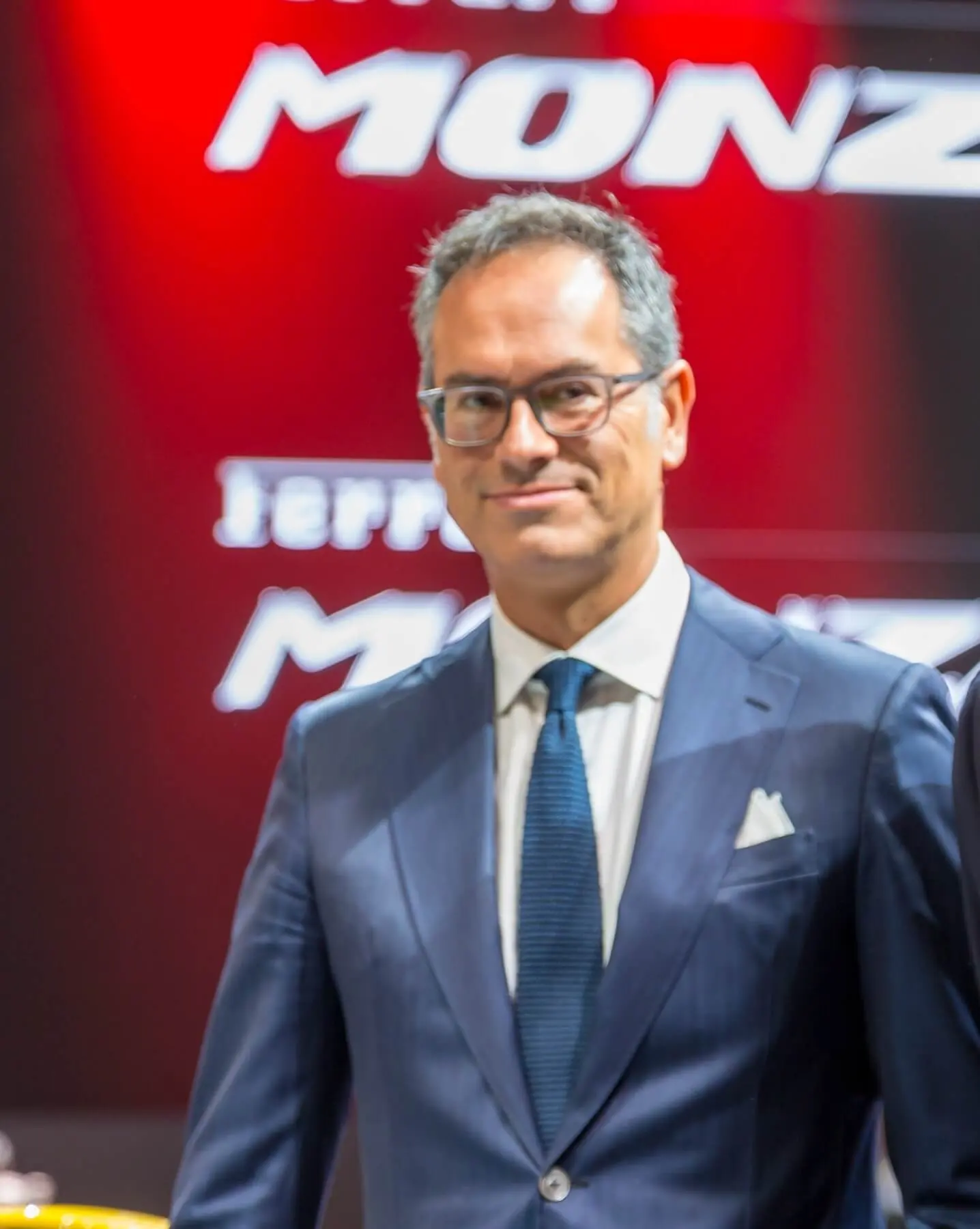Flavio Manzoni presenting at the Paris Motor Show, 2018